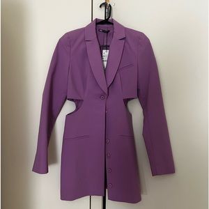 NWT Zara blazer dress, purple, size XS